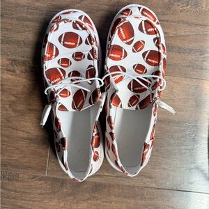 Women’s Football Print Slip-On Shoes